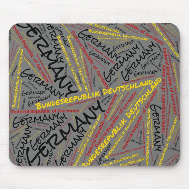 Delightful Germany Flag Colours Patriotic Mouse Pad (Front)