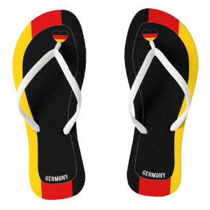 Delightful Germany Flag Colours Patriotic Thongs