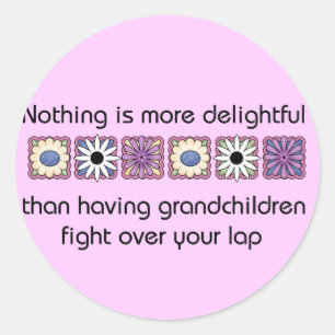 Delightful Grandchildren Classic Round Sticker