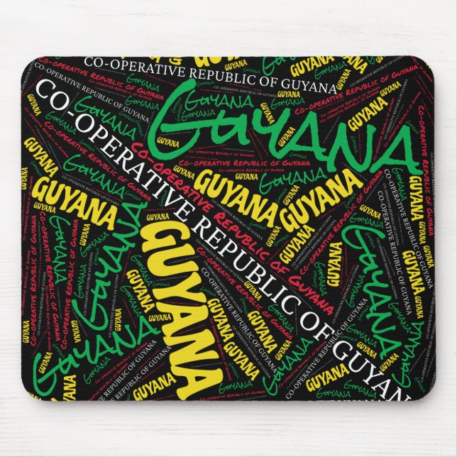 Delightful Guyana Flag Colours Patriotic Mouse Pad (Front)