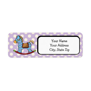 Delightful Hearts Rocking Horse Address Label Return Address Label