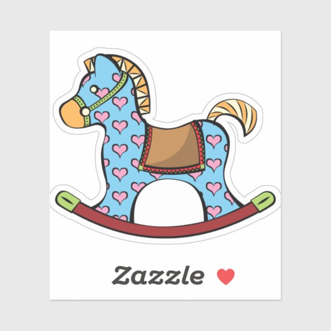 Delightful Hearts Rocking Horse Contour Sticker (Sheet)