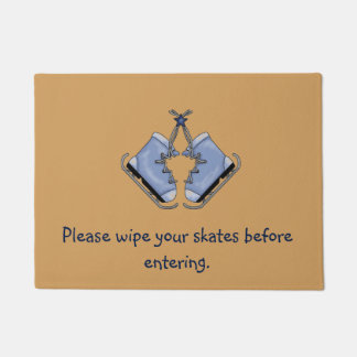 Delightful Ice Skaters Doormat