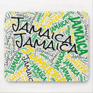 Delightful Jamaica Flag Colours Patriotic Mouse Pad