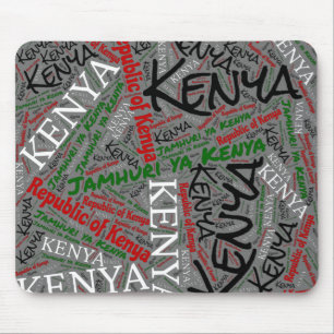Delightful Kenya Flag Colours Patriotic Mouse Pad