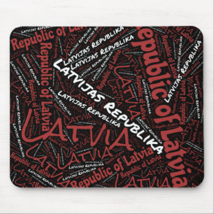 Delightful Latvia Flag Colors Patriotic Mouse Pad