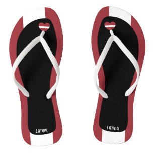 Delightful Latvia Flag Colours Patriotic Thongs