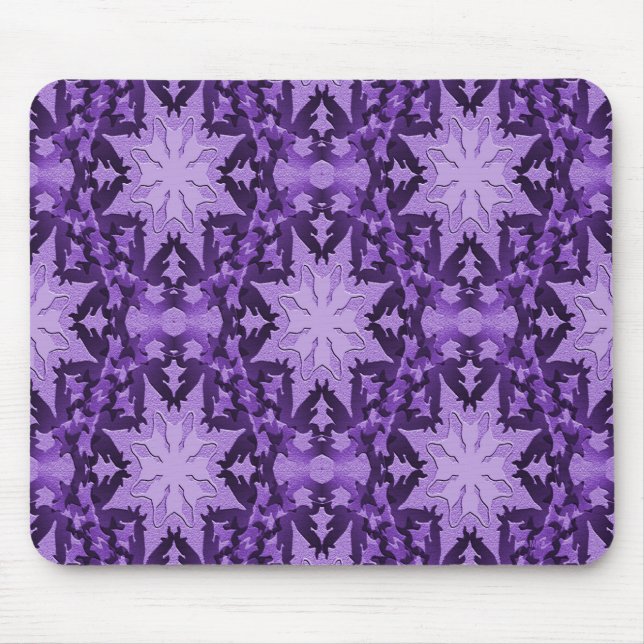 Delightful Lavender Snowflakes... Mouse Pad (Front)