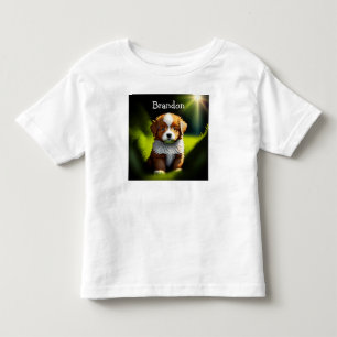 Delightful Little Brown & White Puppy Toddler T-Shirt