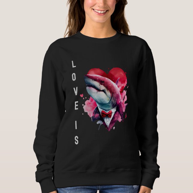 Delightful Love is With Heart Animal Valentine's d Sweatshirt (Front)