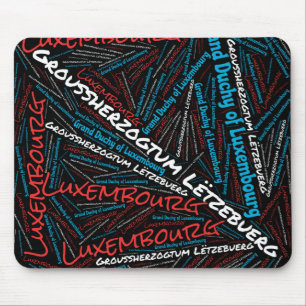 Delightful Luxembourg Flag Colours Patriotic Mouse Pad