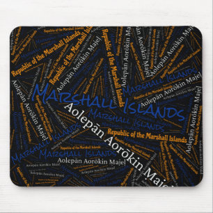Delightful Marshall Islands Flag Colours Patriotic Mouse Pad
