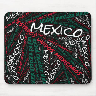Delightful Mexico Flag Colours Patriotic Mouse Pad