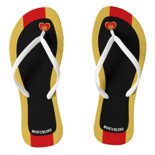 Delightful Montenegro Flag Colours Patriotic Thongs
