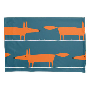 Delightful Mr Fox   Modern kid's room  Pillowcase
