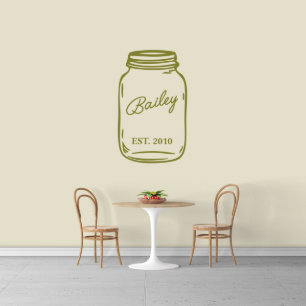Delightful Name In Mason Jar X-Large Wall Decal