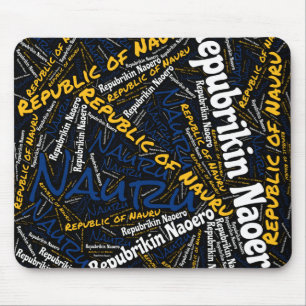 Delightful Nauru Flag Colours Patriotic Mouse Pad