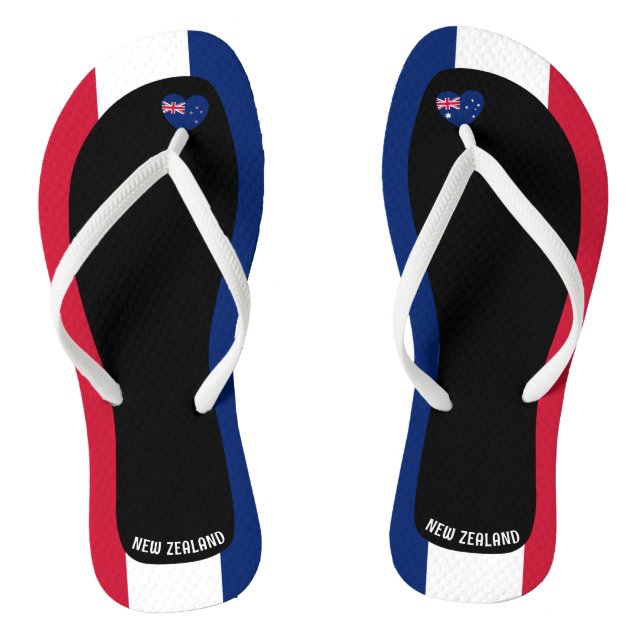 Delightful New Zealand Flag Colours Patriotic Thongs (Footbed)