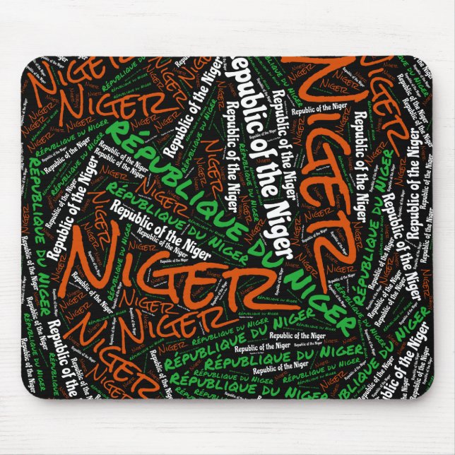 Delightful Niger Flag Colours Patriotic Mouse Pad (Front)