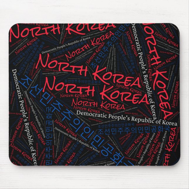 Delightful North Korea Flag Colours Patriotic Mouse Pad (Front)