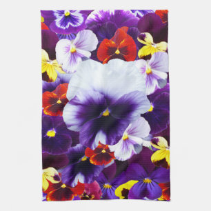 Delightful Pansy Sensation, Tea Towel