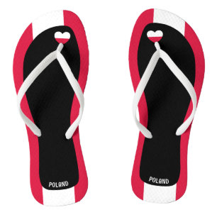 Delightful Poland Flag Colours Patriotic Thongs
