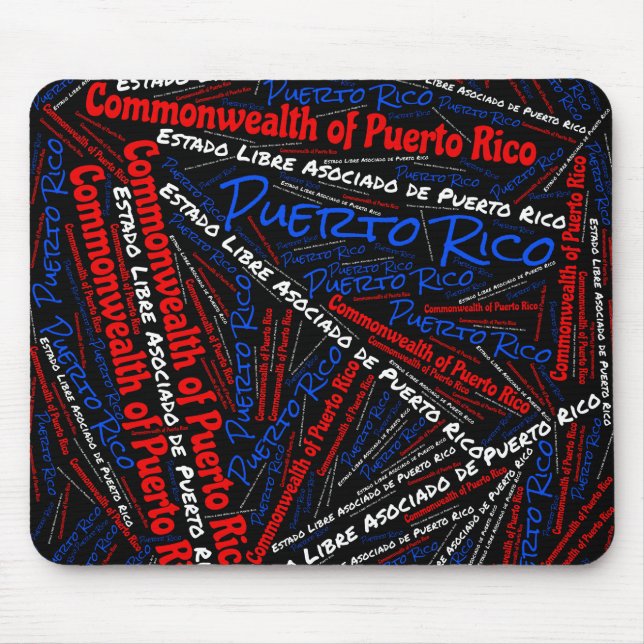 Delightful Puerto Rico Flag Colours Patriotic Mouse Pad (Front)