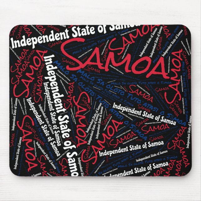 Delightful Samoa Flag Colours Patriotic Mouse Pad (Front)