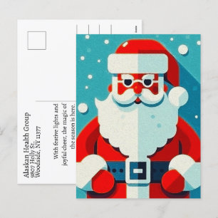 Delightful Santa Holiday Postcard