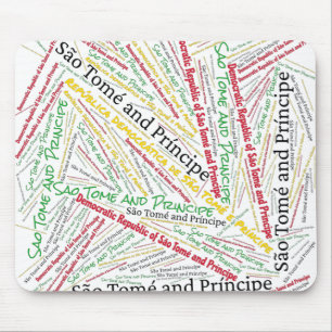 Delightful Sao Tome and Principe Flag Colours Mouse Pad