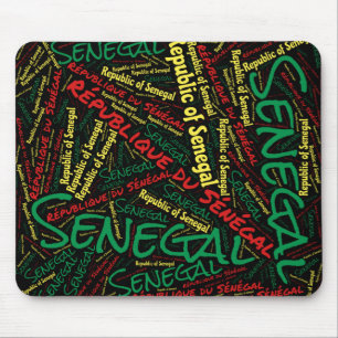 Delightful Senegal Flag Colours Patriotic Mouse Pad