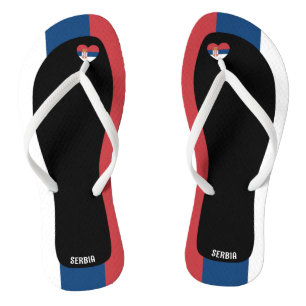 Delightful Serbia Flag Colours Patriotic Thongs