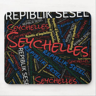 Delightful Seychelles Flag Colours Patriotic Mouse Pad
