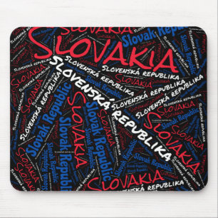 Delightful Slovakia Flag Colours Patriotic Mouse Pad
