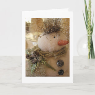 DELIGHTFUL SNOWMAN WISHES MAGICAL CHRISTMAS HOLIDAY CARD
