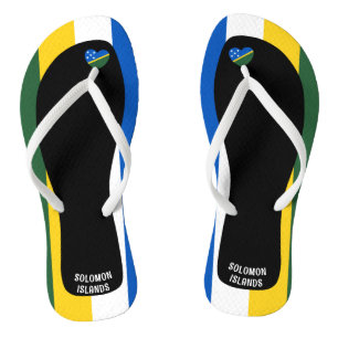 Delightful Solomon Islands Flag Colours Patriotic Thongs