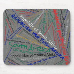 Delightful South Africa Flag Colours Patriotic Mouse Pad