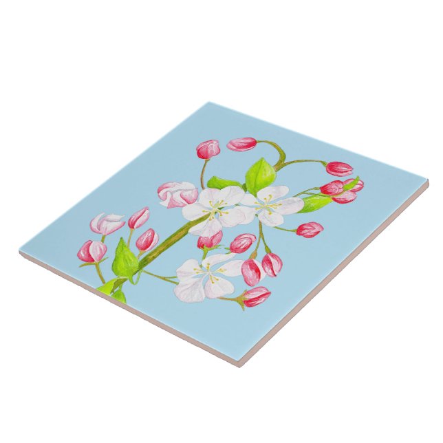 Delightful Spring on a Ceramic Tile (C) (Side)