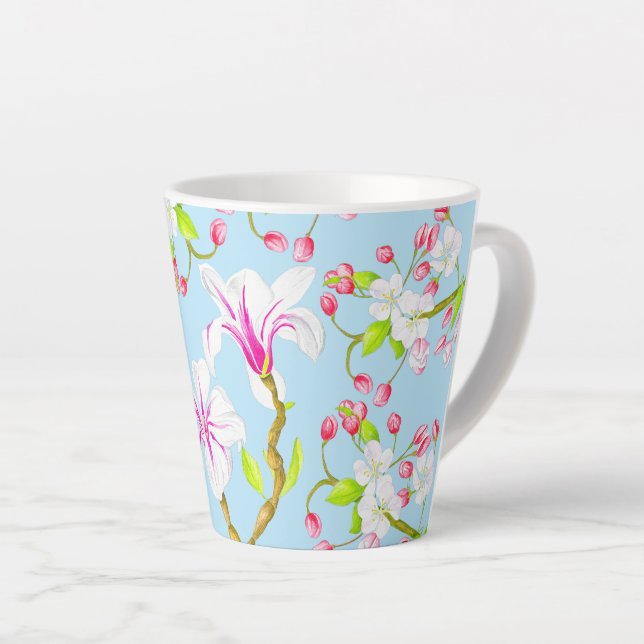 Delightful Spring on a Small Latte Mug (M,C) (Right Angle)