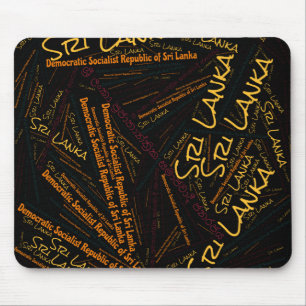 Delightful Sri Lanka Flag Colours Patriotic Mouse Pad