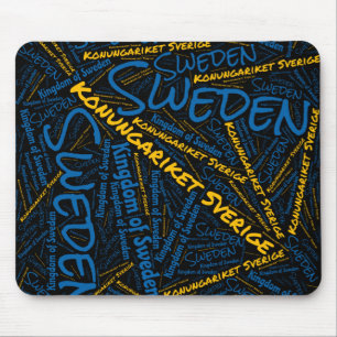 Delightful Sweden Flag Colors Patriotic Mouse Pad