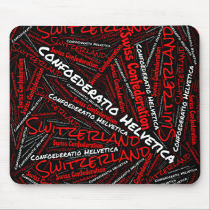 Delightful Switzerland Flag Colors Patriotic Mouse Pad