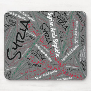 Delightful Syria Flag Colours Patriotic Mouse Pad