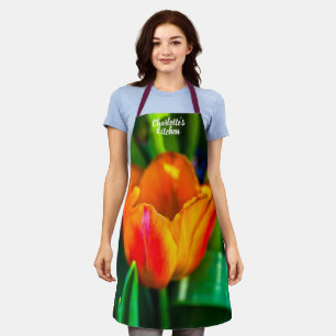 Delightful Tulip Flower Apron