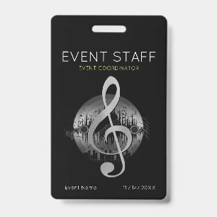 Delightful Tune Event Staff Coordinator Badge ID Badge