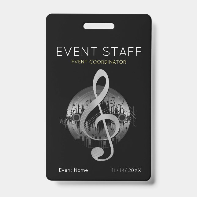 Delightful Tune Event Staff Coordinator Badge ID Badge (Front)