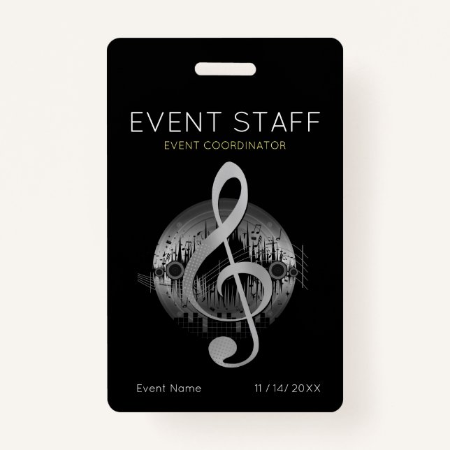 Delightful Tune Event Staff Coordinator Badge ID Badge (Front)