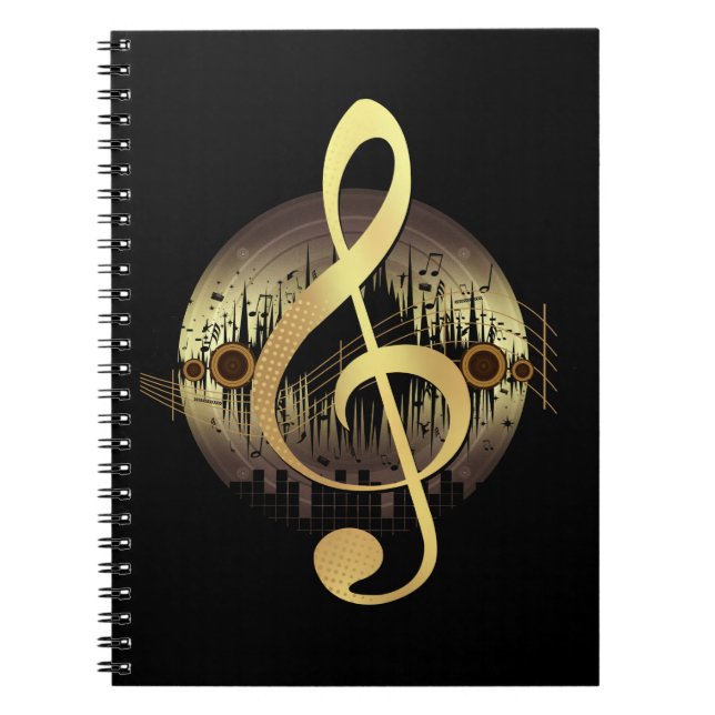 Delightful Tune - Gold Notebook (Front)