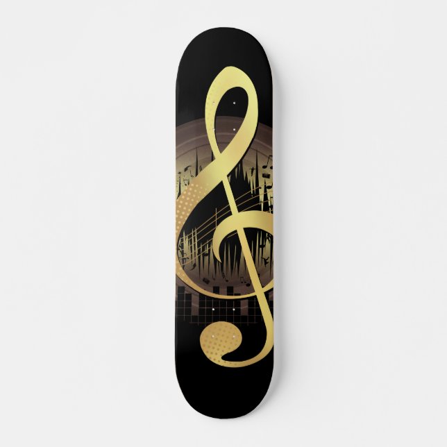 Delightful Tune - Gold Skateboard (Front)