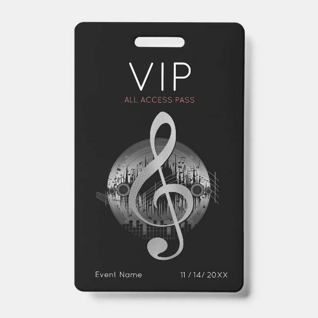 Delightful Tune VIP All Access Badge ID Badge (Front)